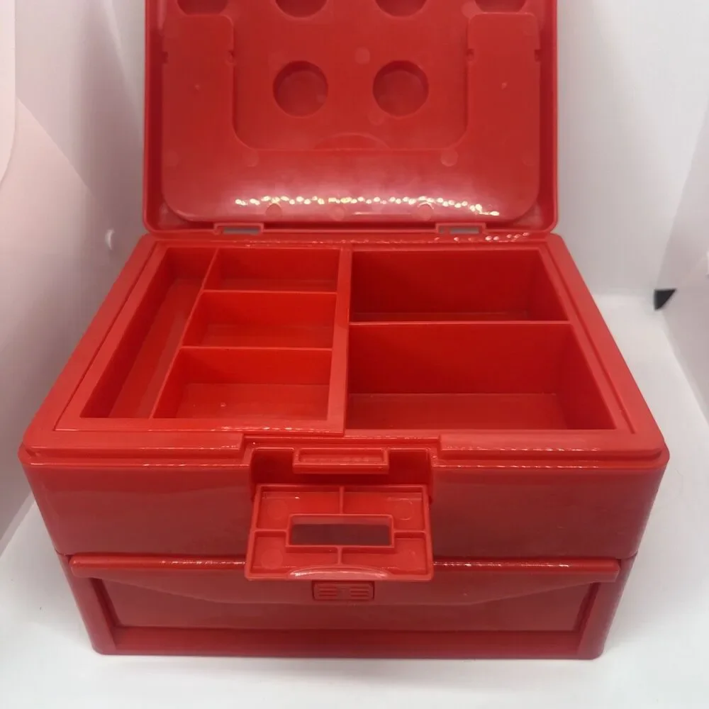 ICONIC Lego 2011 Red Brick Storage Carry Case Drawer & Handle (Retired)
